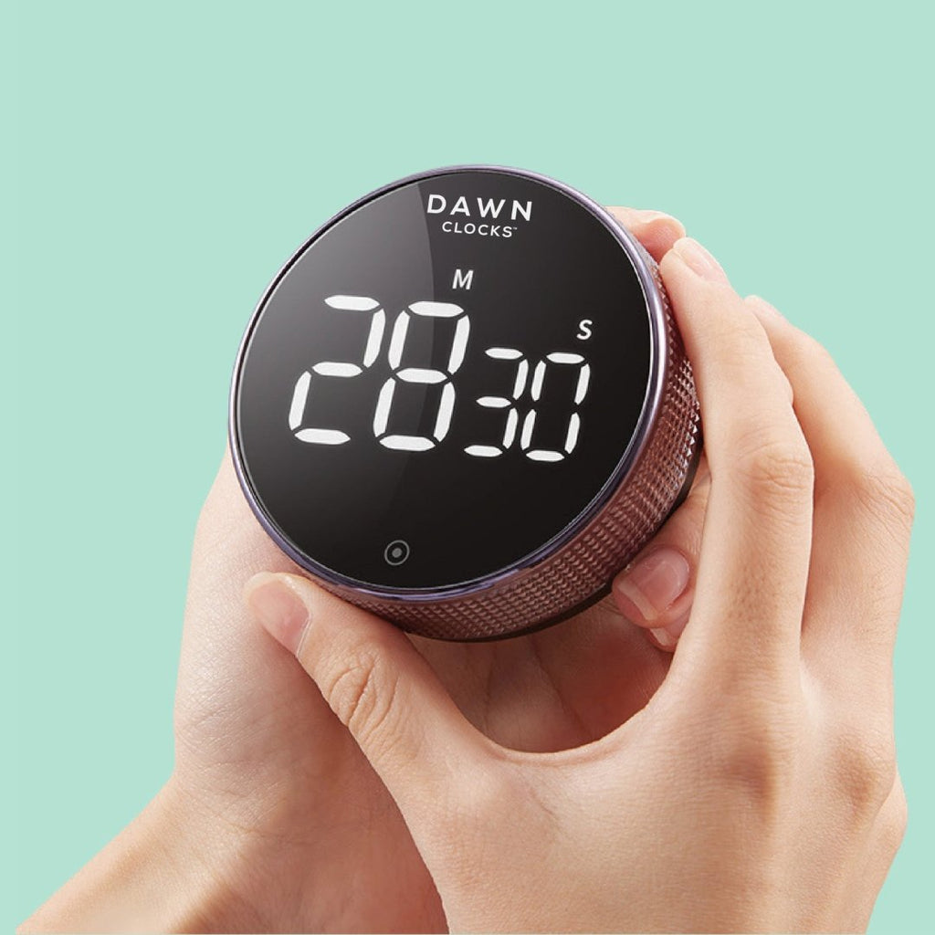 The Turn Timer by Dawn Clocks™ is the ultimate tool for efficient time management. Perfect for the classroom, kitchen, the gym and more! With it's easy-twist LED design, versatility and reliability, the Turn Timer is a must-have for anyone looking to keep their tasks on track. Batteries included.