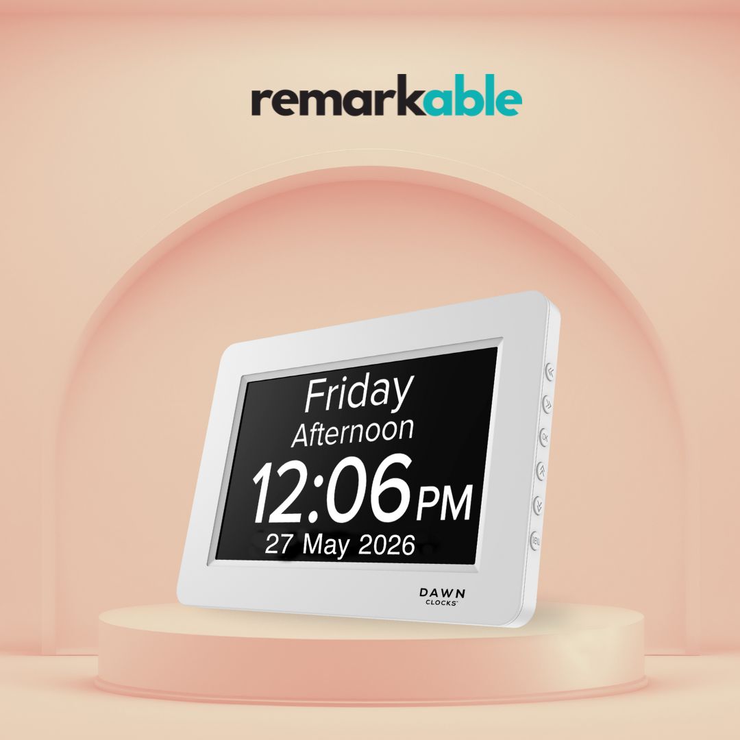 Remarkable Clock by Dawn Clocks. Customisable Calendar and Reminder Clock.