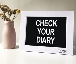 Warehouse Stock - Dawn 8" Digital Calendar & Reminder Clock